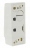 Bouton poussoir � voyant saillie �troit complet blanc