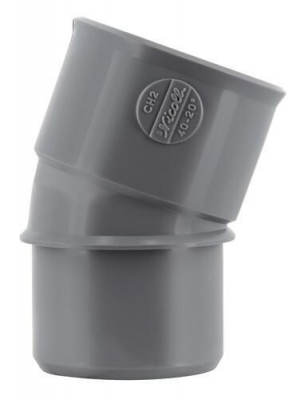 Coude PVC - M�le / Femelle - 20� - Diam�tre 40 mm - Nicoll UCH2