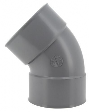 Coude PVC - Femelle / Femelle - 45� - Diam�tre 125 mm - Nicoll UCX44