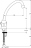 Mlangeur de lavabo - ULYSSE - Bec tube orientable et tirette - Chrom - Porcher D1703AA