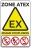 Panneau - PVC - Rectangle - ZONE ATEX - Lot de 1 - Bizline 730753