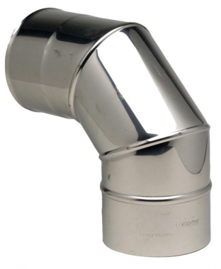 Coude 90� - 3 parties - En Inox 304 - Diam�tre 125 mm - Ten 262125