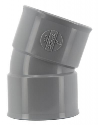Coude PVC - Femelle / Femelle - 20� - Diam�tre 50 mm - Nicoll UCJ22