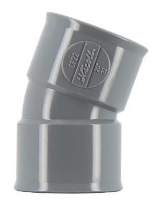 Coude PVC - Femelle / Femelle - 20� - Diam�tre 32 mm - Nicoll UCF22