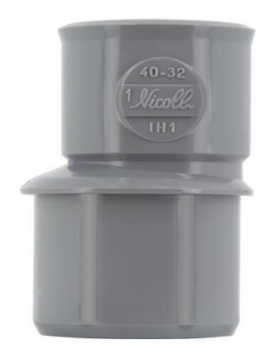 R�duction PVC - M�le / Femelle - Ext�rieure - Excentr�e - Diam�tre 40/32 mm - Nicoll UIH1