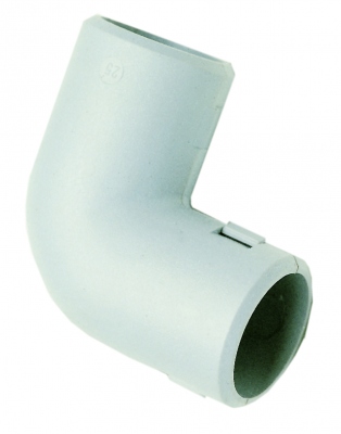Coude 90 Degr�s - Equerre - Diam�tre 25 mm - Pour tube IRL - Gris - Lot de 1 - Iboco 20105