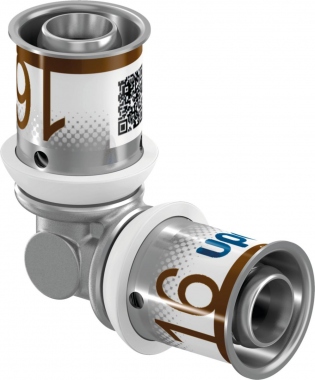 Coude � sertir - 90� - S-Press PLUS - 16 mm vers 16 mm - Uponor 1070523