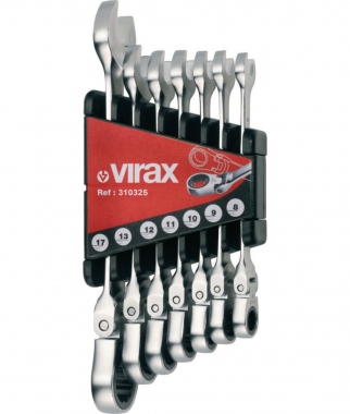 Jeu de 7 cl�s � cliquet - T�te flexible � 180� - D8-9-10-11-12-13-17mm - Virax 310325