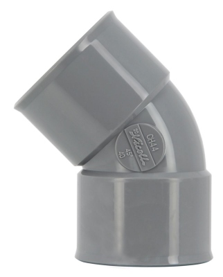 Coude PVC - Femelle / Femelle - 45� - Diam�tre 40 mm - Nicoll CH44