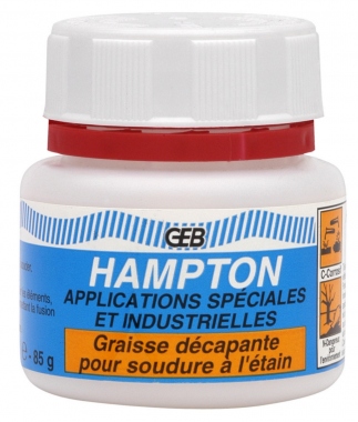 D�capant graisse pour soudure � l'�tain - Geb HAMPTON - Bo�te 85 grammes