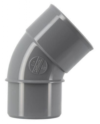 Coude PVC - M�le / Femelle - 45� - Diam�tre 50 mm - Nicoll UCJ4