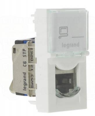 Prise RJ 45 cat. 6 STP blinde 1M Legrand Mosaic