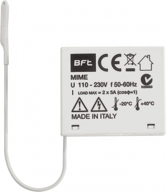 R�cepteur radio - 2 Canaux - 433 Mhz - 230 Volts - Mime AC - BFT  D113824