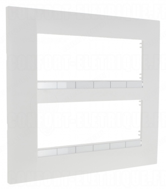 Plaque Schneider Electric Altira - 2 x 3 Postes - Entraxe 45 mm - Blanc Polaire