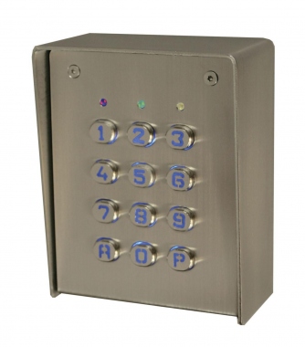Clavier � code - 2 relais - Touches m�talliques - Saillie - En inox - Acie SU2-SAB-TME