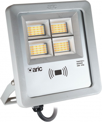 Projecteur � LED - Aric Twister 4 - 38W - 3CCT - Gris - D�tecteur Aric 51691