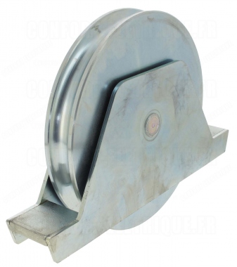 Roue pour portail - Gorge ronde - 160 mm - 500 kg