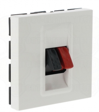 Prise haut-parleurs 2 modules Legrand Mosaic