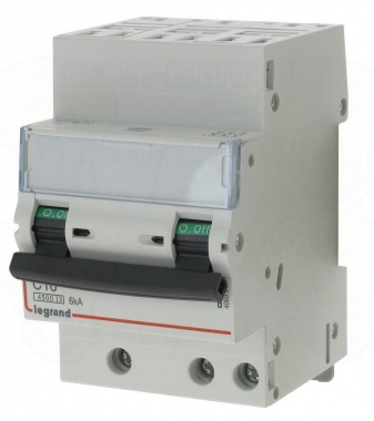 Disjoncteur 16A 6kA courbe C triphas� Legrand DX3 Auto - Vis