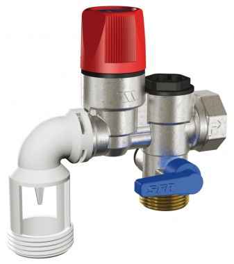 Groupe de s�curit� - Pour chauffe eau - Diam 20 x 27 mm - Inox - Coud� - Watts Industries 2252571