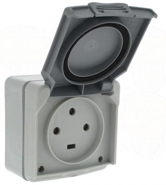 Prise saillie �tanche 3P+T 20A � volet Legrand Plexo Gris