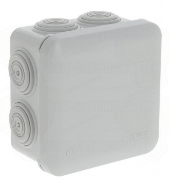Boite de d�rivation �tanche 80 x 80 x 45 mm Legrand Plexo