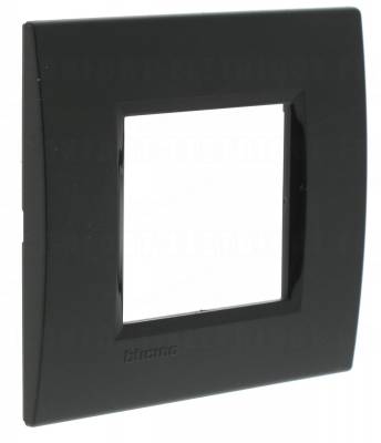 Plaque 2 modules Bticino Living Light Anthracite Carr�