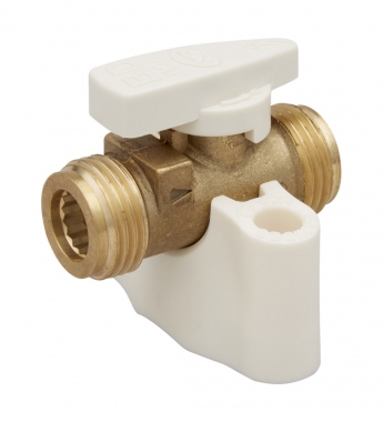Robinet gaz - ROAI - M�le / M�le - Diam�tre 15 x 21 mm - Genius - Avec bouchon et attache - En coque - Banides 0295521