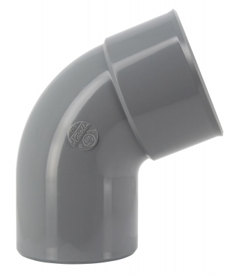 Coude PVC - M�le / Femelle - 87�30 - Diam�tre 80 mm - Nicoll UCR8
