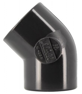 Coude PVC pression - 45� - Diam�tre 25 mm - Nicoll UC425F