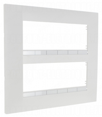 Plaque Schneider Electric Altira - 2 x 3 Postes - Entraxe 45 mm - Blanc Polaire