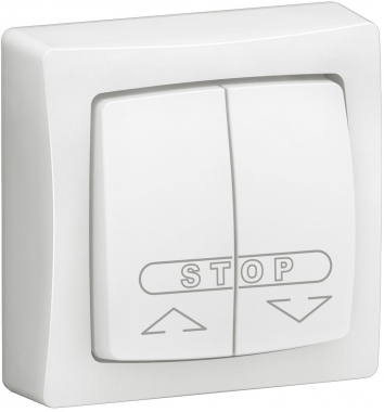 Bouton poussoir - Double - Pour volets roulants - Complet - Blanc - Legrand 086010L