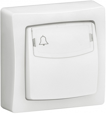 Bouton poussoir - Porte �tiquette - Complet - Blanc - Legrand 086009L