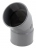 Coude PVC - Femelle / Femelle - 45� - Diam�tre 80 mm - Nicoll UCR44