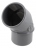 Coude PVC - M�le / Femelle - 45� - Diam�tre 40 mm - Nicoll CH4
