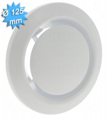 Bouche extraction r�glable en plastique diam�tre 125mm berj