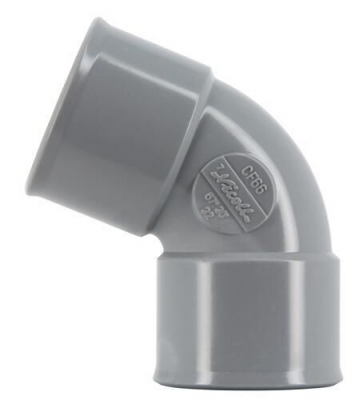 Coude PVC - Femelle / Femelle - 67�30 - Diam�tre 32 mm - Nicoll UCF66