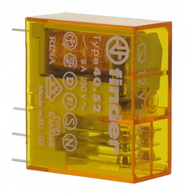 Relais miniature 12 volts AC 2 contacts 8 Amp�res