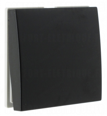 Bouton poussoir inverseur 2 modules Hager Systo noir