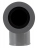 Coude PVC - Femelle / Femelle - 87�30 - Diam�tre 40 mm - A joint - Nicoll UCH88J