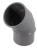 Coude PVC - M�le / Femelle - 45� - Diam�tre 50 mm - Nicoll UCJ4