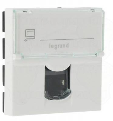 Prise RJ 45 cat. 5E FTP blanche 2M Legrand Mosaic