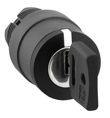 T�te - Bouton Tournant - A Cl� - 3 positions - Fixe - M - Schneider ZB5AG3