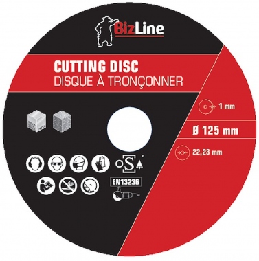 Disque � tron�onner - 125 x 1 mm - Pour inox et m�tal - Lot de 10 - Bizline 781000