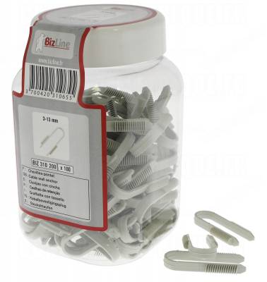 Cheville pontet pour cable ou gaine de 3 � 13 mm