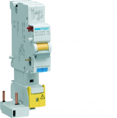 Bloc diff�rentiel - Phase + Neutre - 25A - 300 mA - Type AC - Hager BFC225F