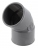 Coude PVC - Femelle / Femelle - 45� - Diam�tre 40 mm - Nicoll CH44