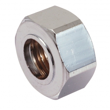 Ecrou Collet Battu en laiton - 12 x 17 - Pour tube 10 mm - Sachet de 2 pi�ces - Chrom�