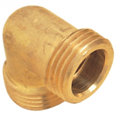 Coude en laiton � visser - M�le / M�le - Egal brut - 33 x 42 - Sachet de 1