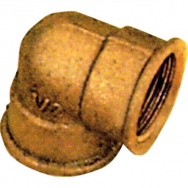 Coude en laiton � visser - Femelle / Femelle - Egal brut - 33 x 42 - Sachet de 1
